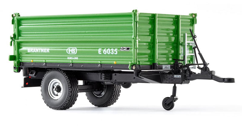 Wiking 077348 1/32 Scale Brantner E 6035 Single-axle Threeside Dump Trailer Diecast
