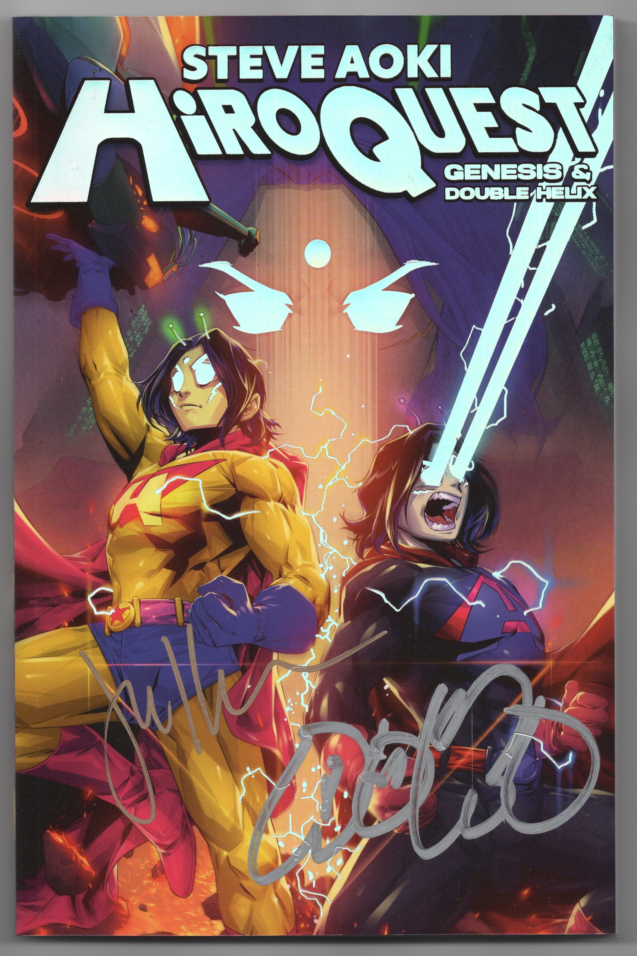 Steve Aoki Presents Hiroquest Genesis & Double Helix TP SIGNED 2x AOKI Jim Krueger (03/27/2024) GUNGNIR