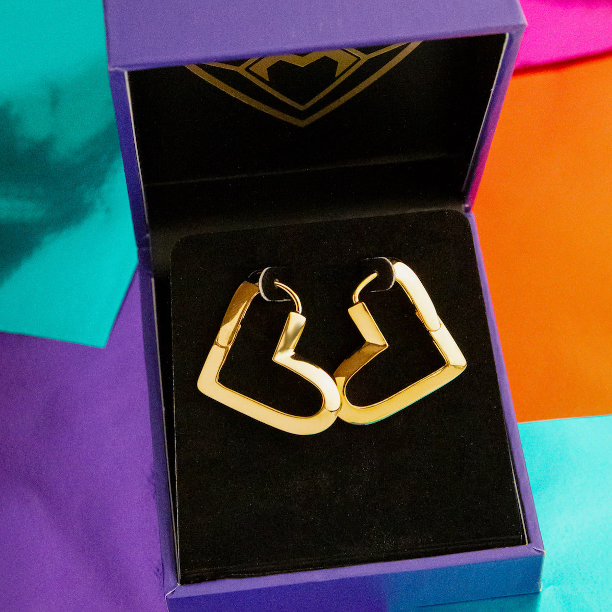 League of Legends X RockLove KDA Ahri Heart Hoop Earrings