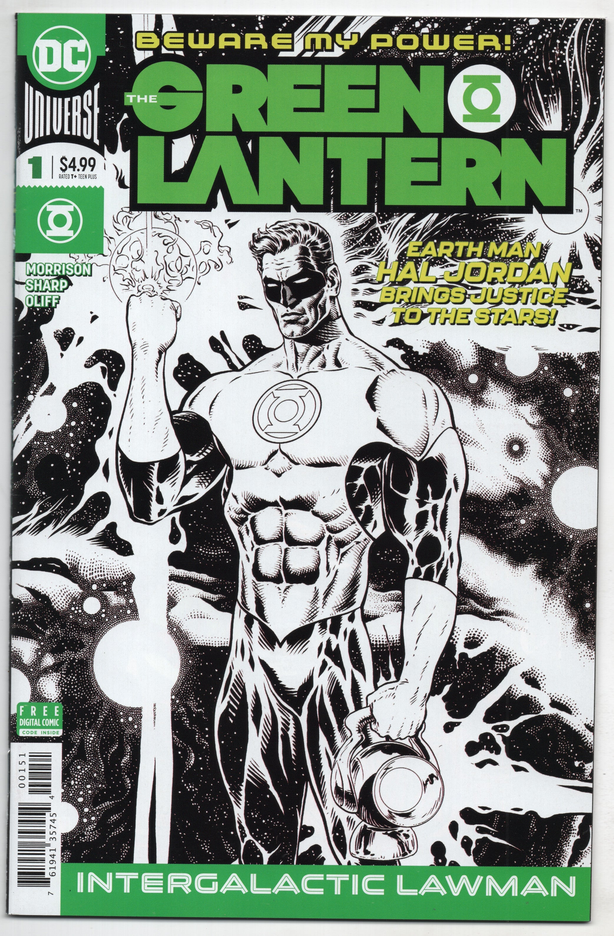 GREEN LANTERN #1 C DC 2018 Liam Sharp Sketch Midnight Release Variant