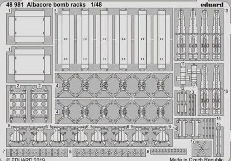 Eduard 48981 1/48 Aircraft- Albacore Bomb Racks for TSM (D)
