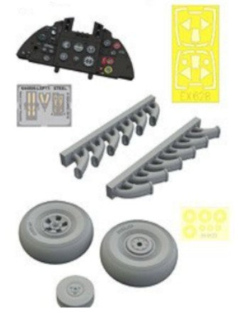 Eduard 644038 1/48 Aircraft- Tempest Mk V LooK w/Early Wheels, Exhaust Stacks fo