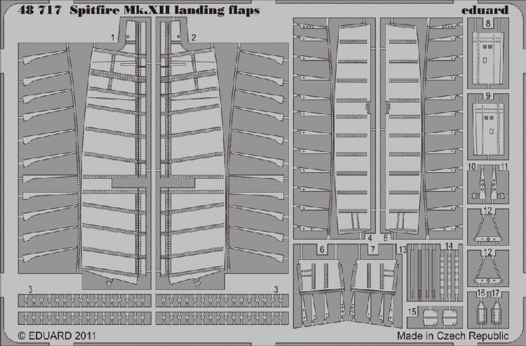 Eduard 48717 1/48 Aircraft- Spitfire Mk XII Landing Flaps for ARX