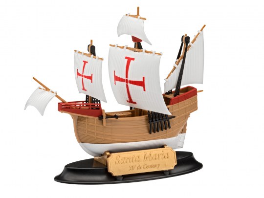 Revell 65660 1/350 Santa Maria Sailing Ship (Snap) w/paint & glue