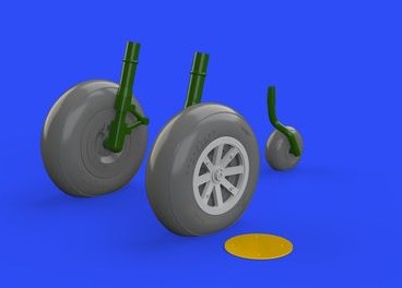 Eduard 648270 1/48 Aircraft- P40B Wheels for ARX (Photo-Etch & Resin)