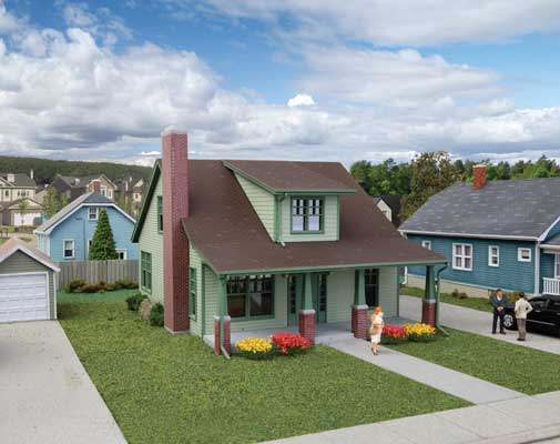 Walthers Cornerstone 933-3797 HO Scale Craftsman Bungalow -- Kit