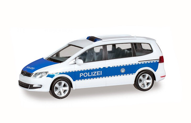 Herpa 94283 1/87 Scale Polizei - Volkswagen Sharan Federal Police Car high