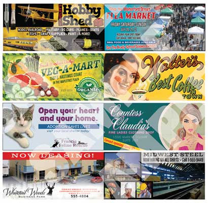 Walthers SceneMaster 949-9020 N Scale Wall Mounted Billboard pkg(3) -- Kit