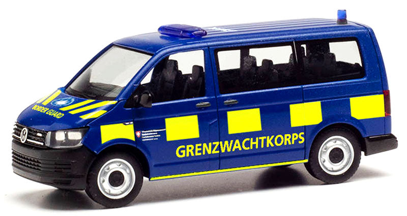 Herpa 096430 1/87 Scale Swiss Border Guard - Volkswagen T6 Bus High
