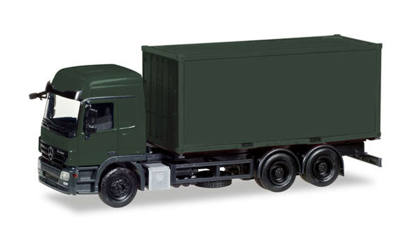 Herpa 13383 1/87 Scale German Army - Mercedes-Benz Actros L Container Truck