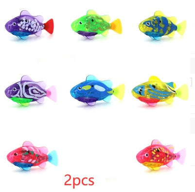 Interactive Electric Swimming Robot Fish Toy – Flashing LED Water Toy
