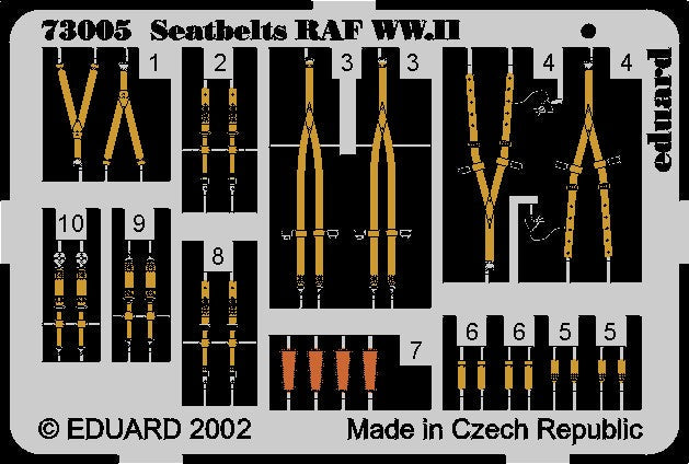 Eduard 73005 1/72 Aircraft- RAF WWII Seatbelts (Painted)
