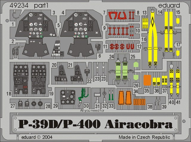 Eduard 49234 1/48 Aircraft- P39D/P400 Airacobra for EDU (Painted)