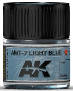 AK Interactive RC316 Real Colors: AMT7 Light Blue Acrylic Lacquer Paint 10ml Bottle