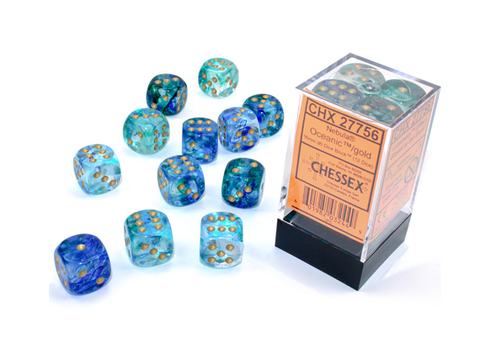 Chessex: D6 Nebula Dice sets - 16mm