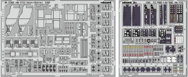 Eduard 491090 1/48 Aircraft- He111Z Nose Interior for ICM (Painted) (D)