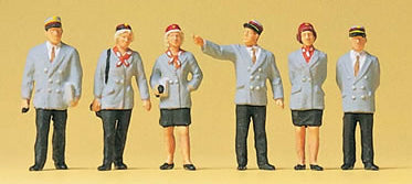 Preiser 10491 HO Scale Working People -- Belgian Railway Personnel pkg(6)
