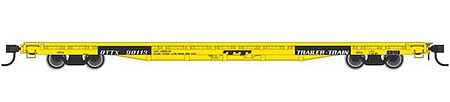 Walthers Mainline 5346 HO Scale 60' Pullman-Standard Flatcar - Ready to Run -- Trailer-Train OTTX #90113 (modernized version, yellow, black TT logo)