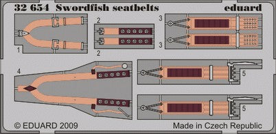 Eduard 32654 1/32 Aircraft- Swordfish Seatbelts for TSM (Painted)