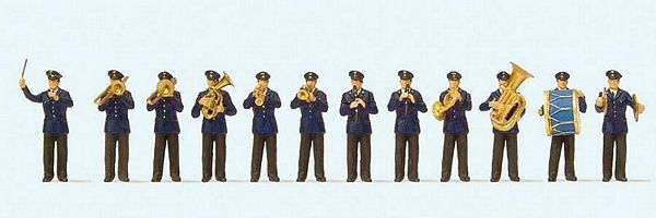 Preiser 10600 HO Scale Working People -- German Band pkg(12)