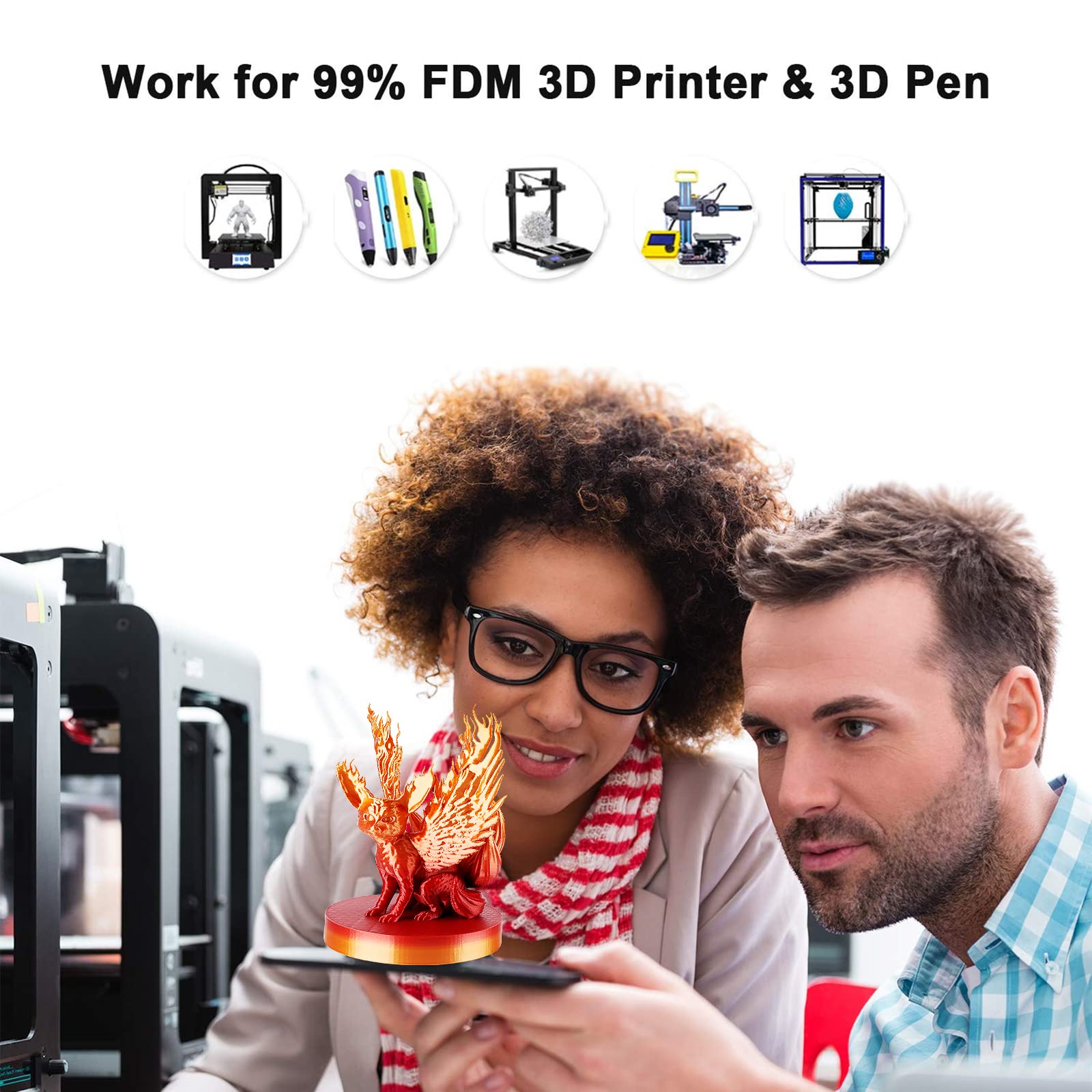 PLA Silk Shiny Gradient Variety Pack (4x200g) - 1.75MM