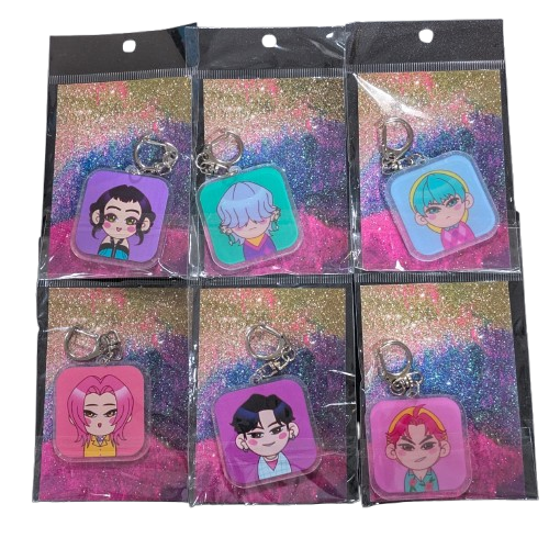K-POP DEMON HUNTERS Chibi Keychain – Individual Member Series