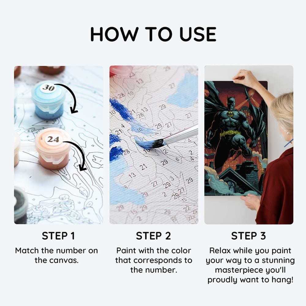 Batman Gotham's Vigilante - Paint By Numbers Kit