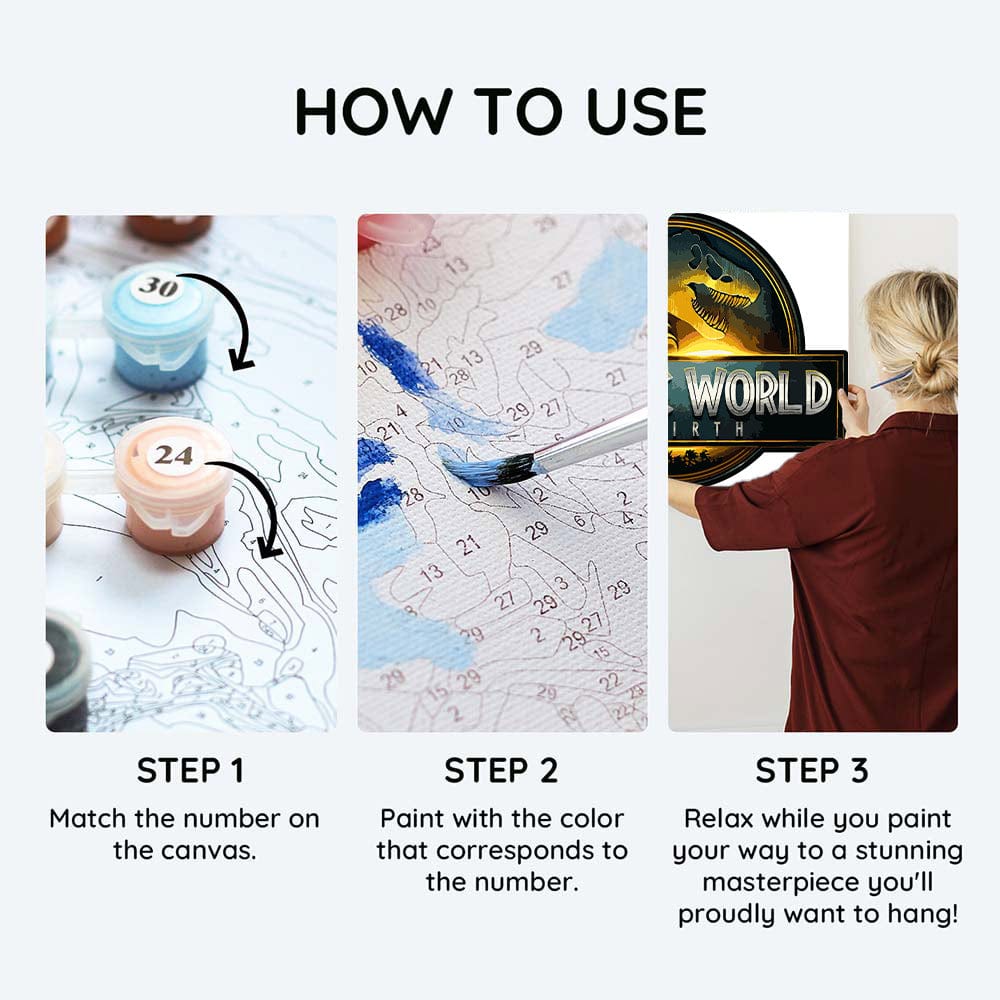 Jurassic World Rebirth - Paint By Numbers Kit