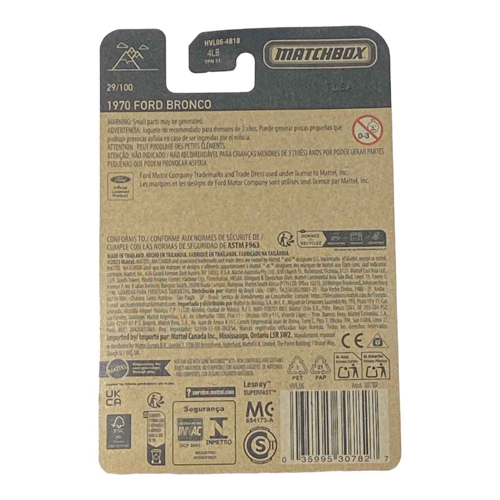 Matchbox 1970 Ford Bronco - Matchbox Series 29/100