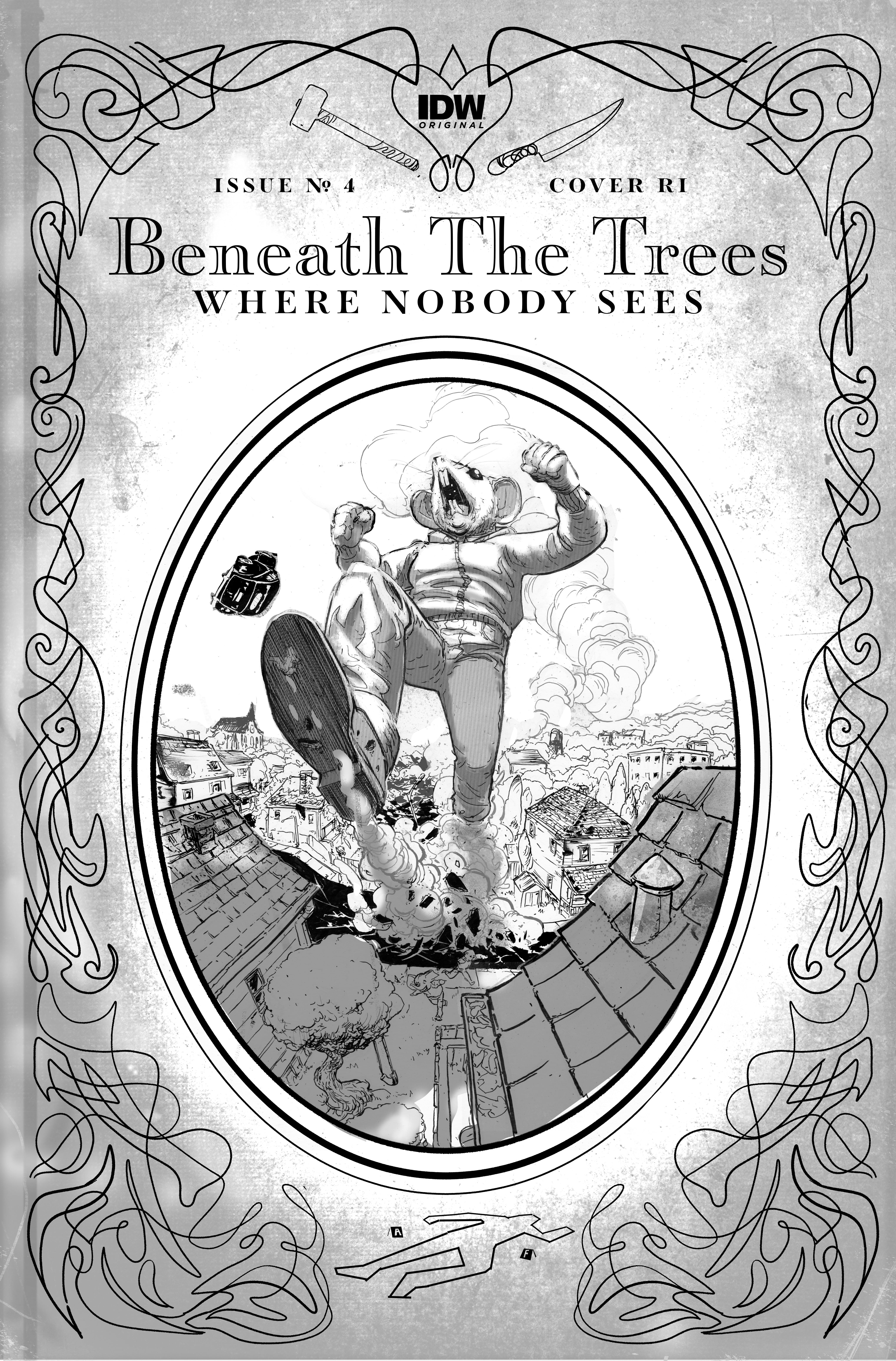 Beneath Trees Where Nobody Sees #4 C 1:25 Rossmo B&W Variant (03/20/2024) Idw