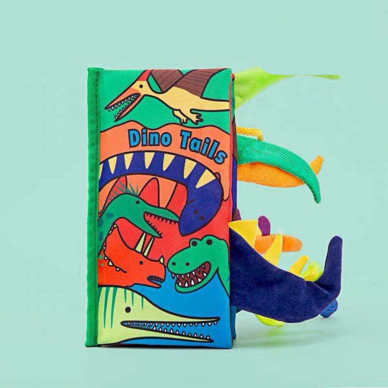 Baby Cloth Book Toy – Soft Sensory Activity Book with Animal Tails
