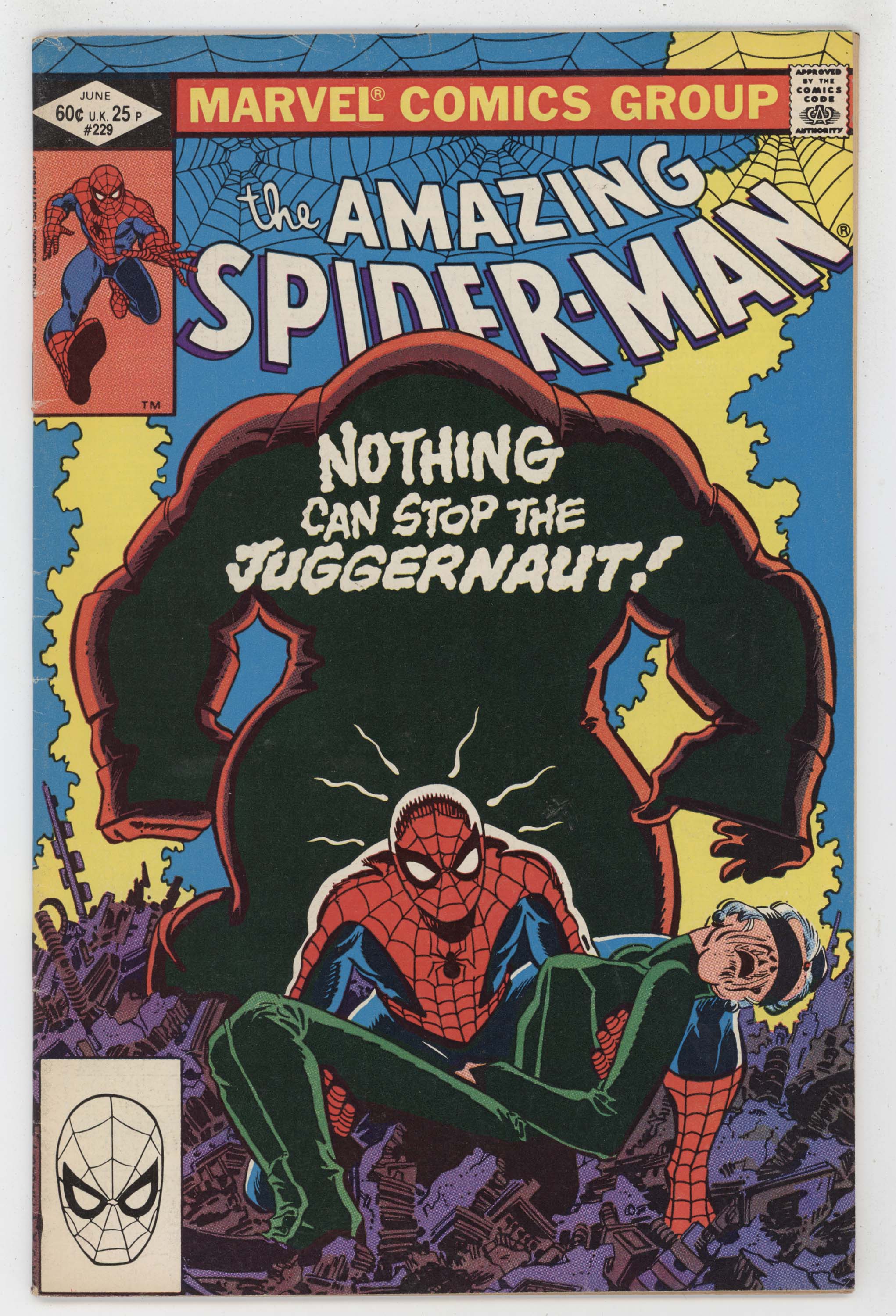 Amazing Spider-Man 229 Marvel 1982 FN VF Juggernaut Madame Web John Romita
