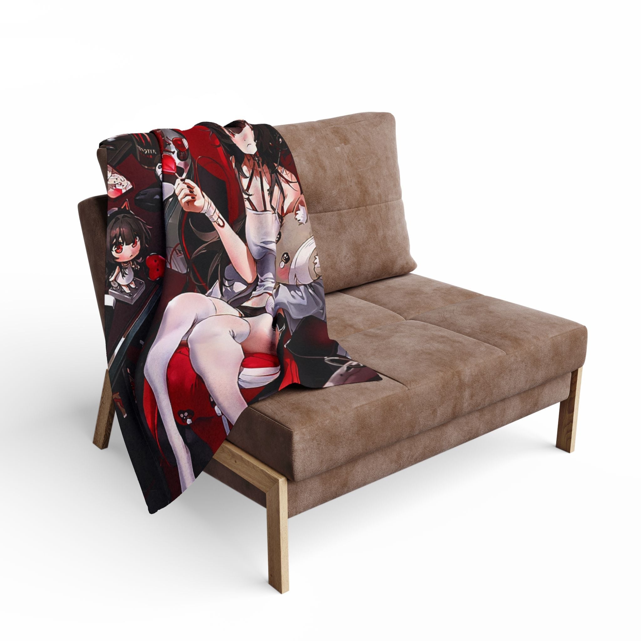 Lewd style Arctic Fleece Blanket with Stylish Anime Design - Perfect for Gaming Rooms, Gifts, Home Decor, and More