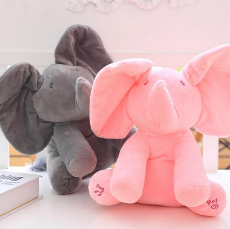 Peek-A-Boo Elephant Plush Toy – Interactive Singing and Hide-and-Seek Toy