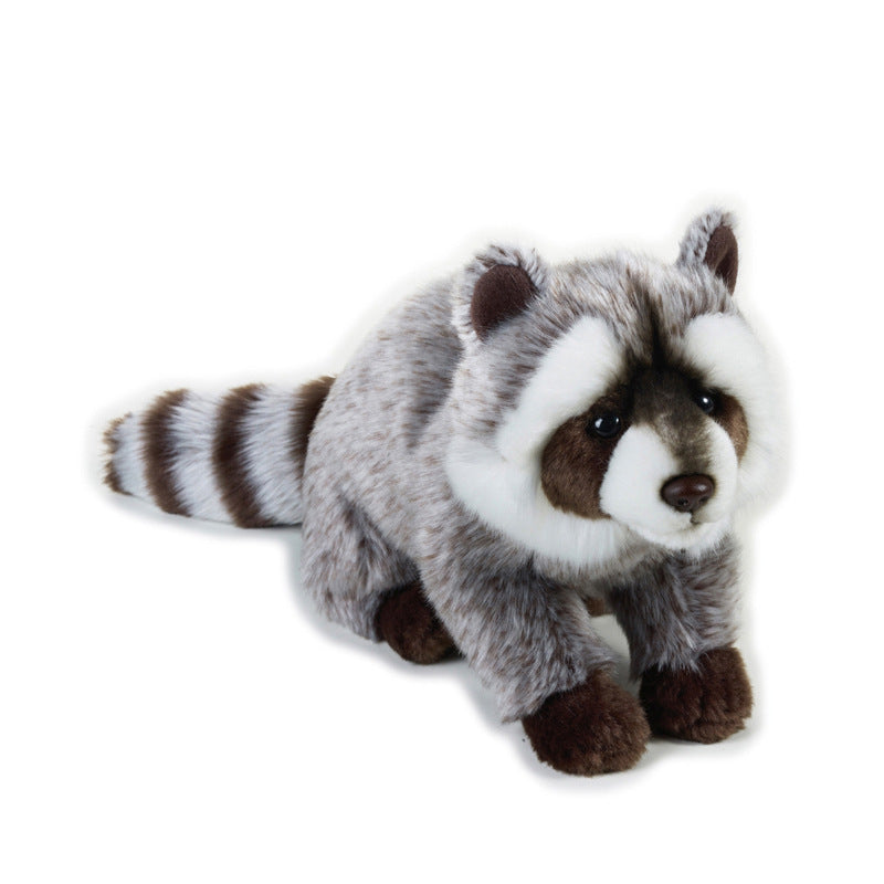Plush Raccoon Toy – Realistic Soft Stuffed Animal Doll