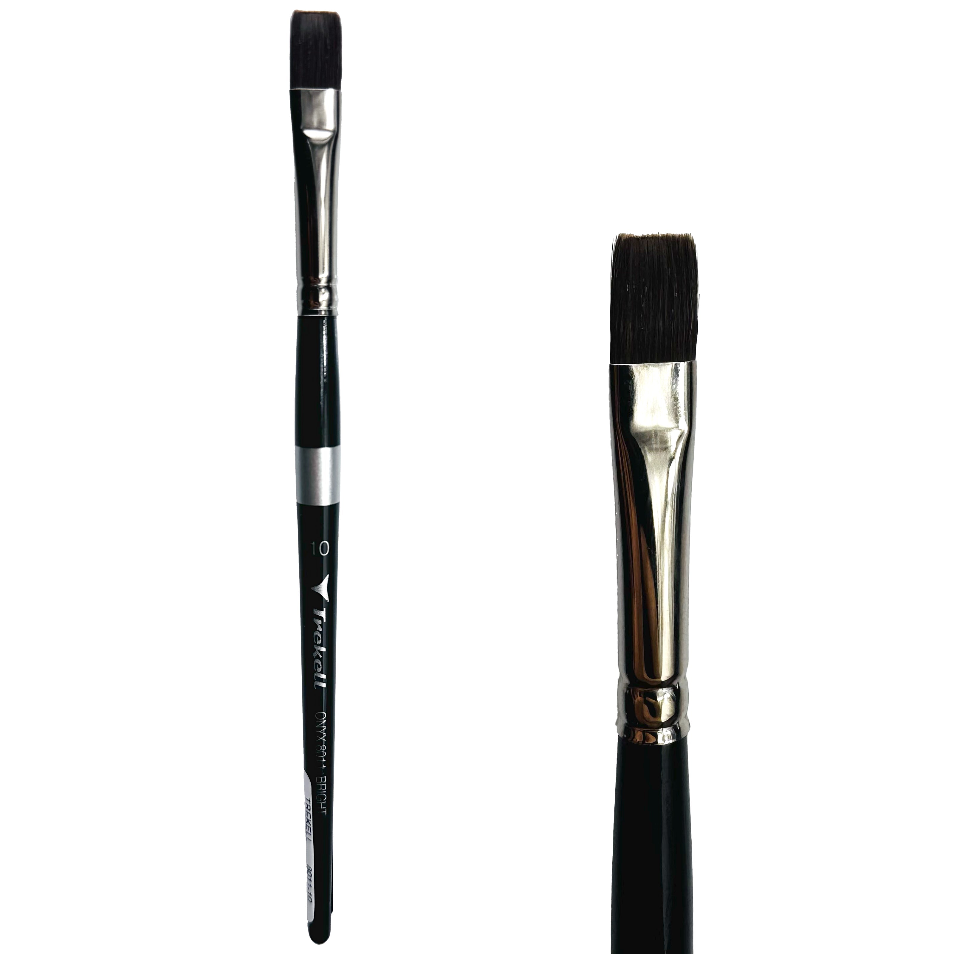 Trekell Onyx Synthetic Squirrel Short Handle Artist Brush - Size #10 Bright