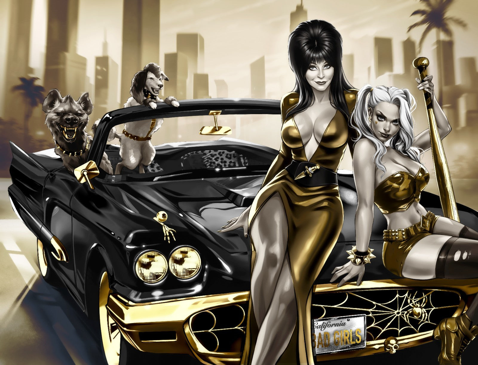 HARLEY QUINN X ELVIRA #1 - KATYA SINYUKHINA COVER B WRAPAROUND NYCC 2025