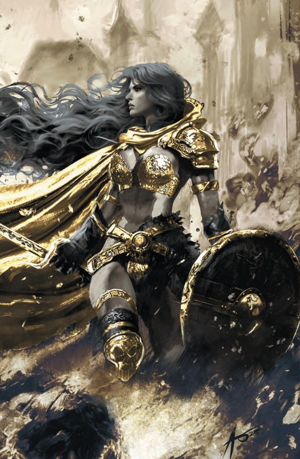 RED SONJA NOIR #1 - RUDY AO VIRGIN VARIANT WRAPAROUND COVER B HEROESCON EXCLUSIV