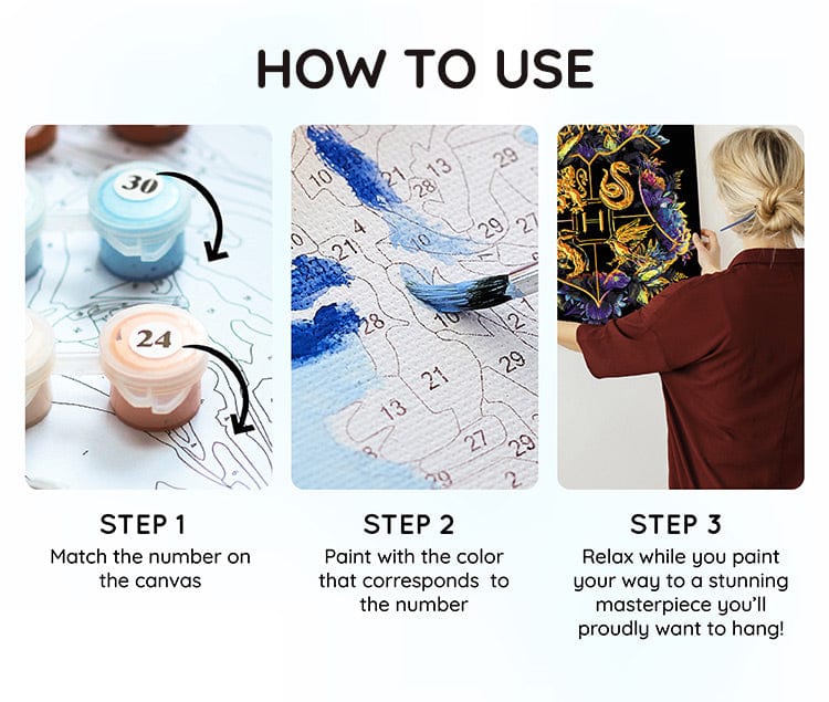 Hogwarts Crest - Paint By Numbers Kit