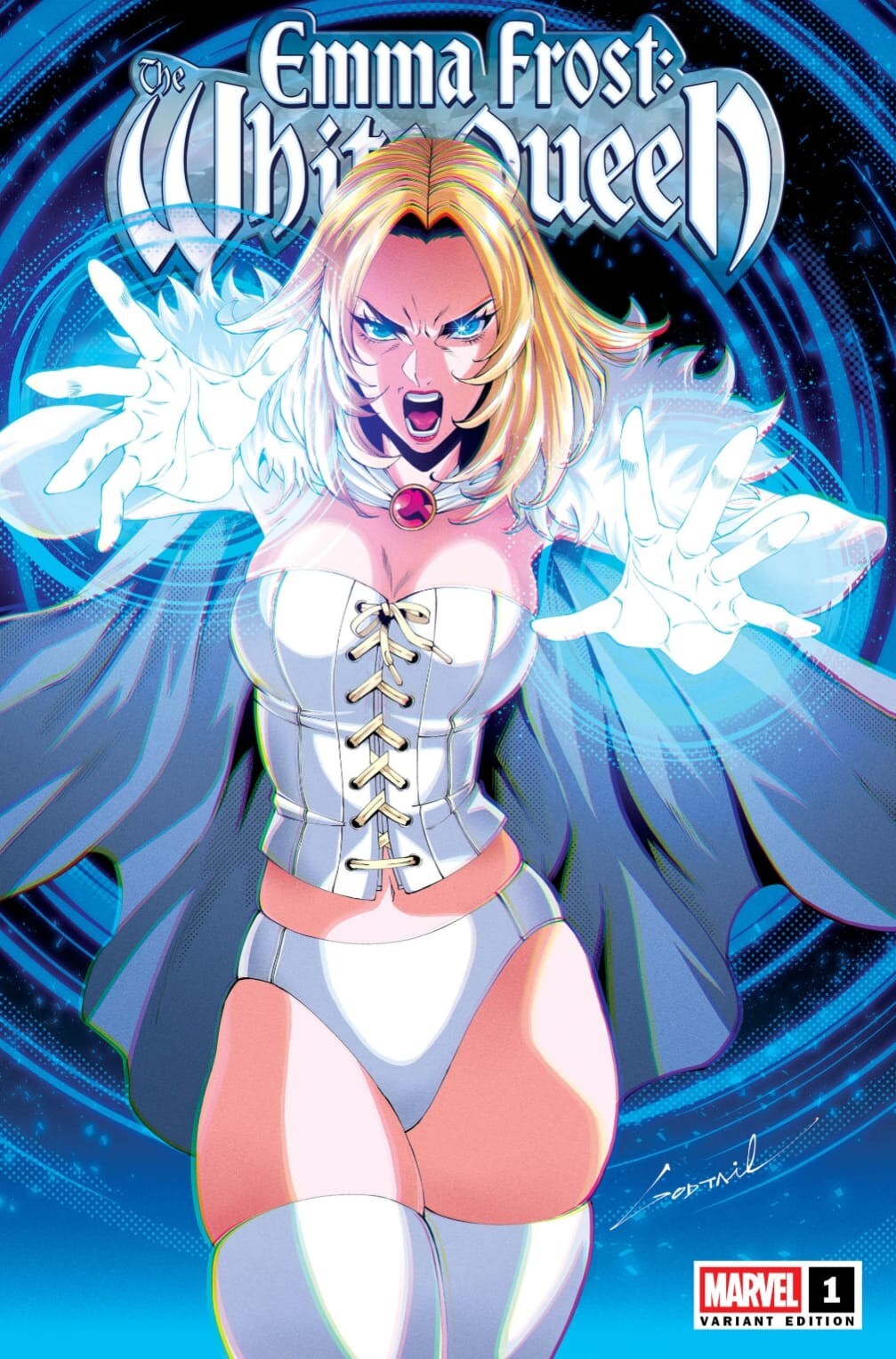 EMMA FROST WHITE QUEEN #1 - GODTAIL TRADE VARIANT KNIGHT OF COMICS HEROESCON