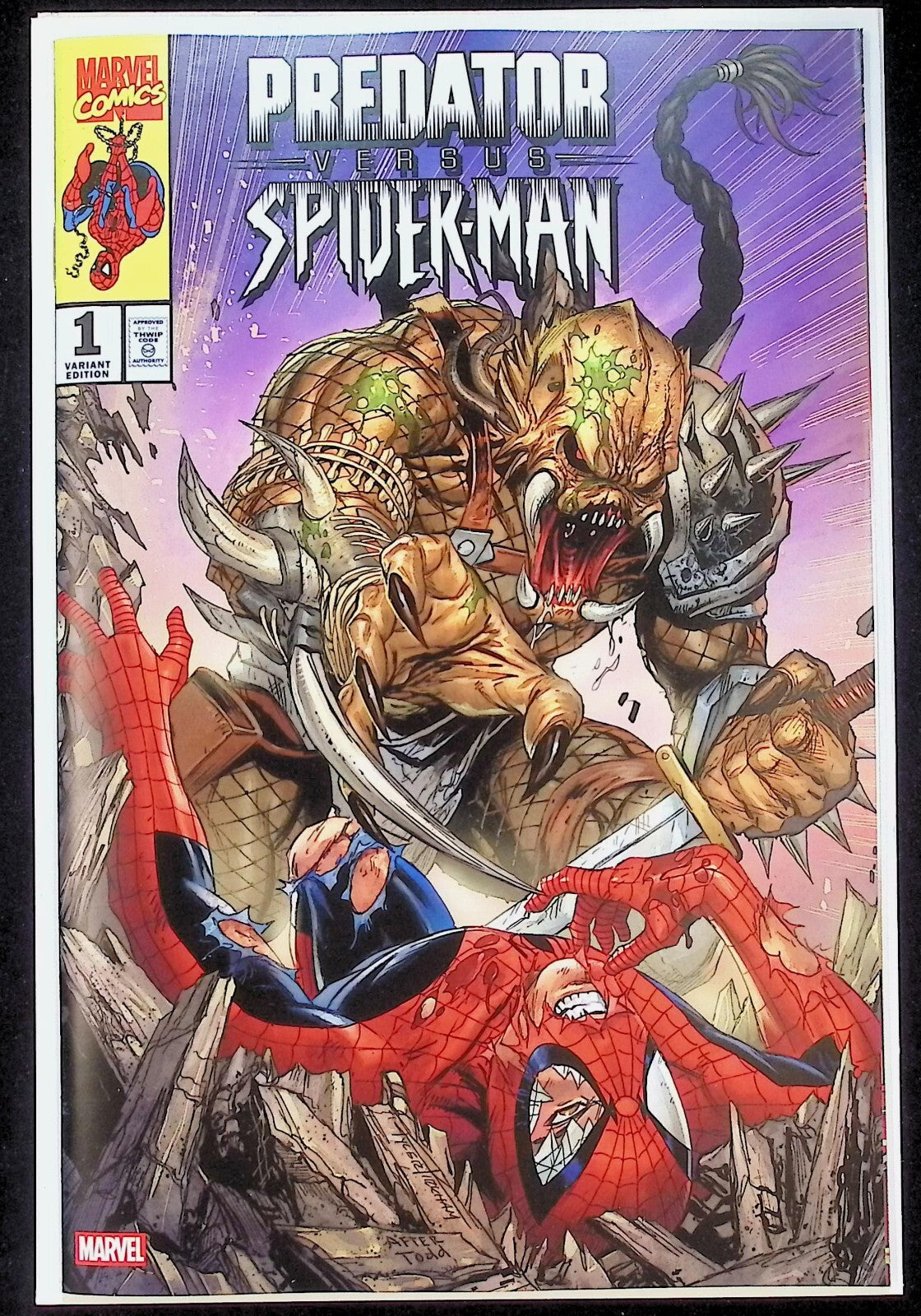 PREDATOR VS SPIDER-MAN #1 - TYLER KIRKHAM TRADE VARIANT EXCLUSIVE NM+