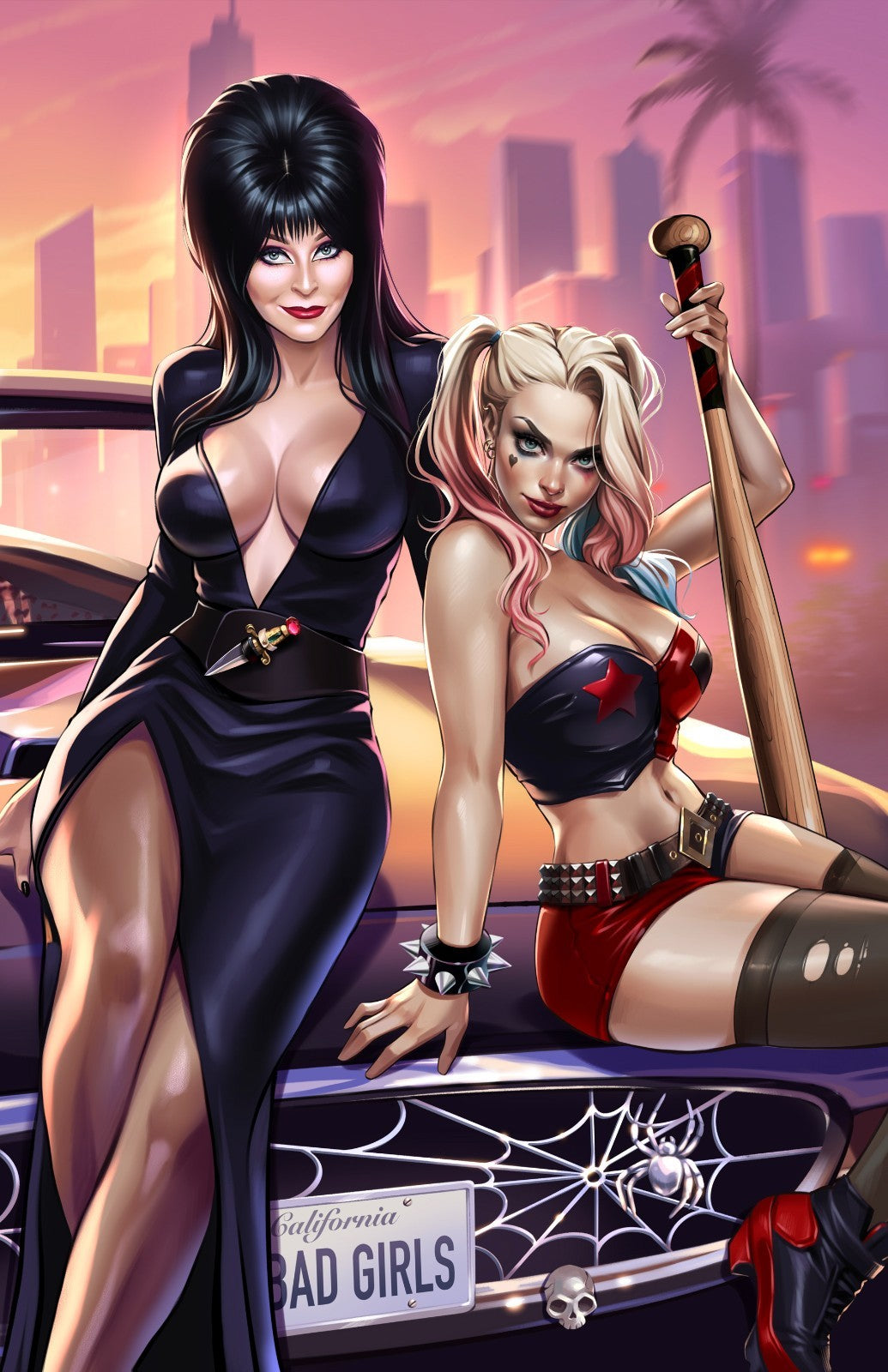 HARLEY QUINN X ELVIRA #1 - KATYA SINYUKHINA COVER A WRAPAROUND NYCC 2025
