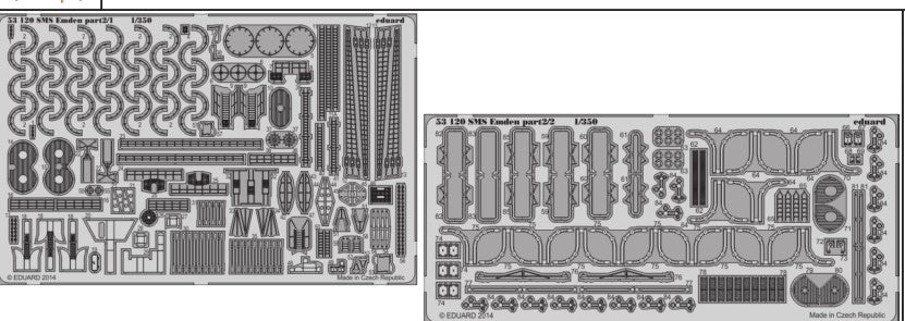 Eduard 53120 1/350 Ship- SMS Emden Pt.2 for RVL