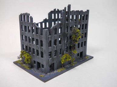 Ruined City Building (Wood) - 15MMDF262