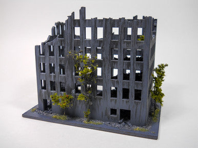 Ruined City Building, 7" x 3" (MDF) - 15MMDF262-2