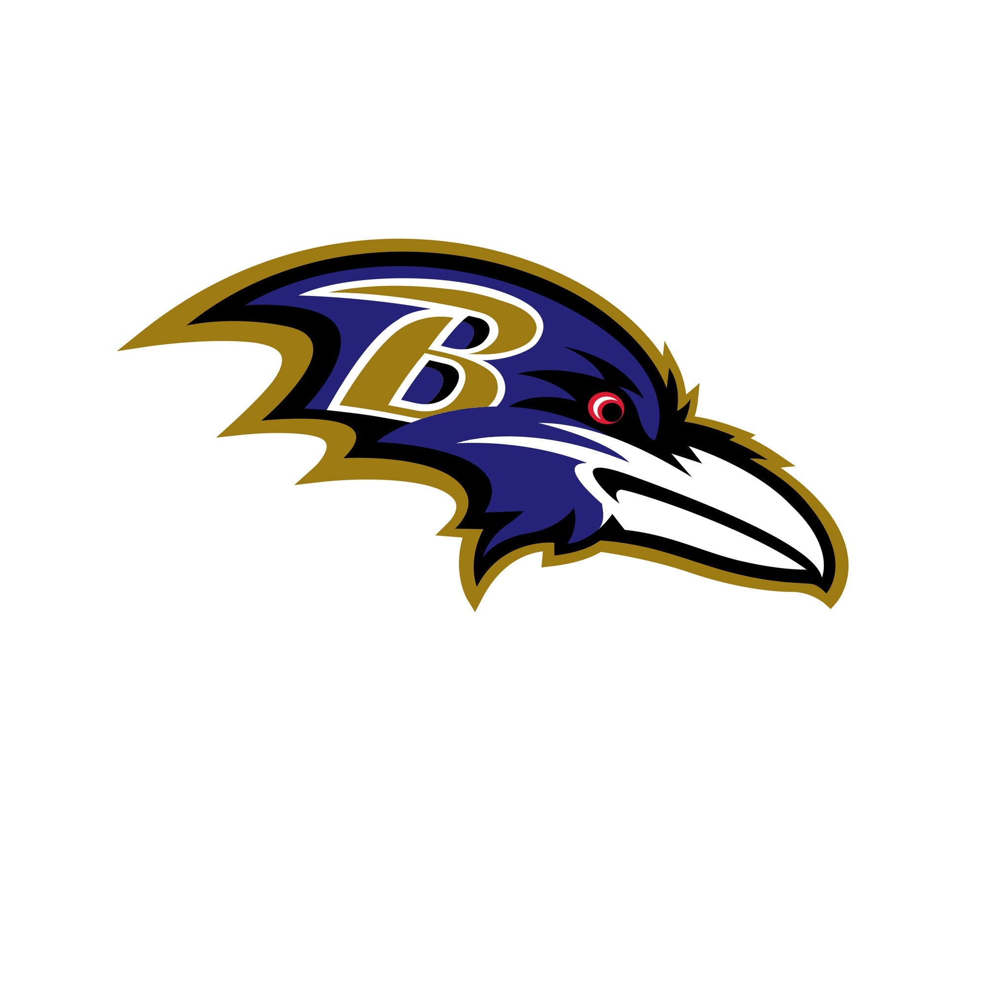 Baltimore Ravens - 5 Logo Minis (Mixed Sizes) - Official NFL - Reusable Vinyl Decals