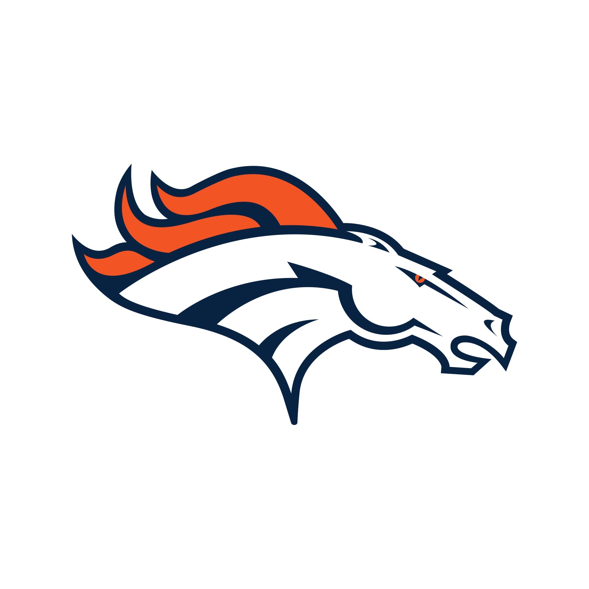 Denver Broncos - 5 Logo Minis (Mixed Sizes) - Official NFL - Reusable Vinyl Decals
