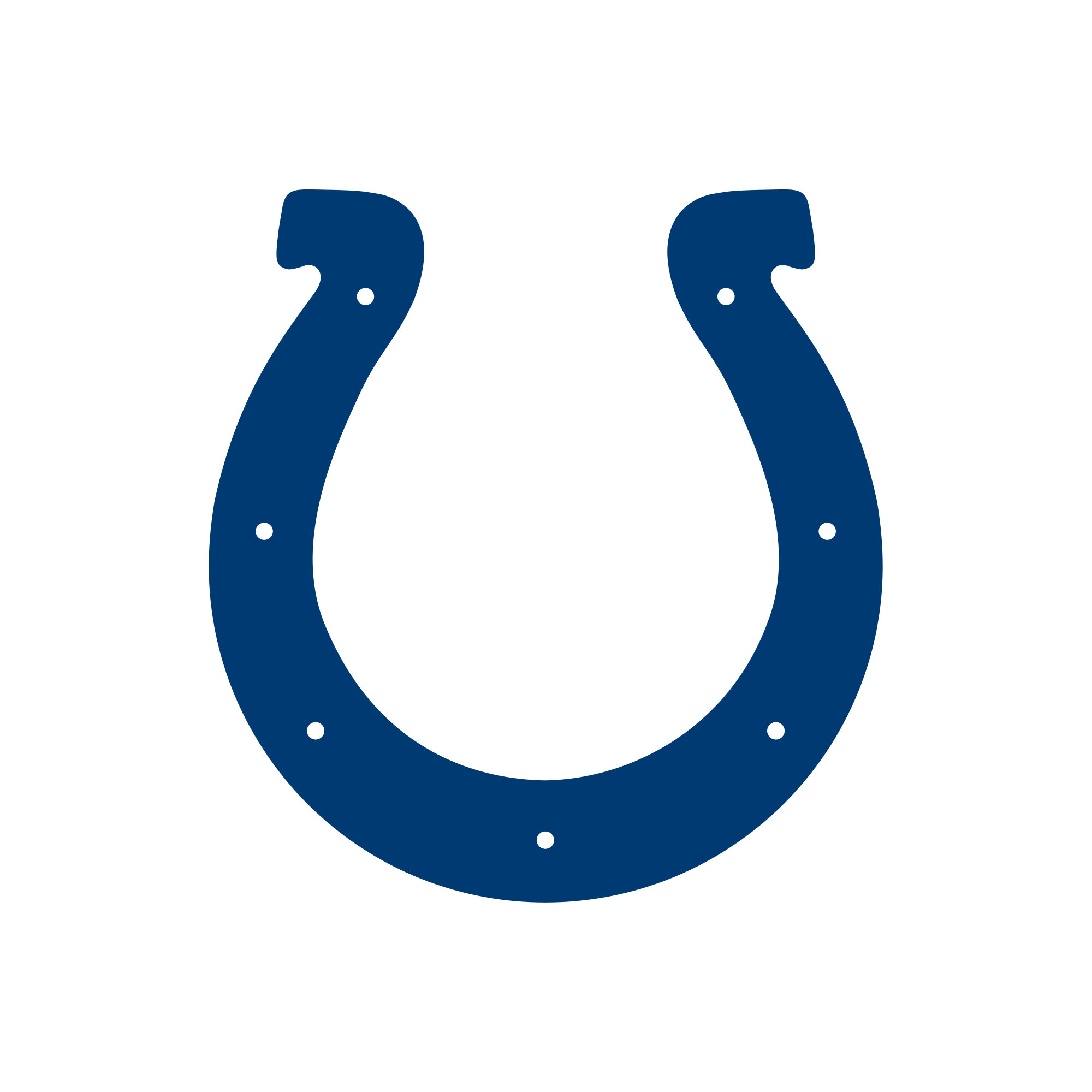 Indianapolis Colts - 5 Logo Minis (Mixed Sizes) - Official NFL - Reusable Vinyl Decals