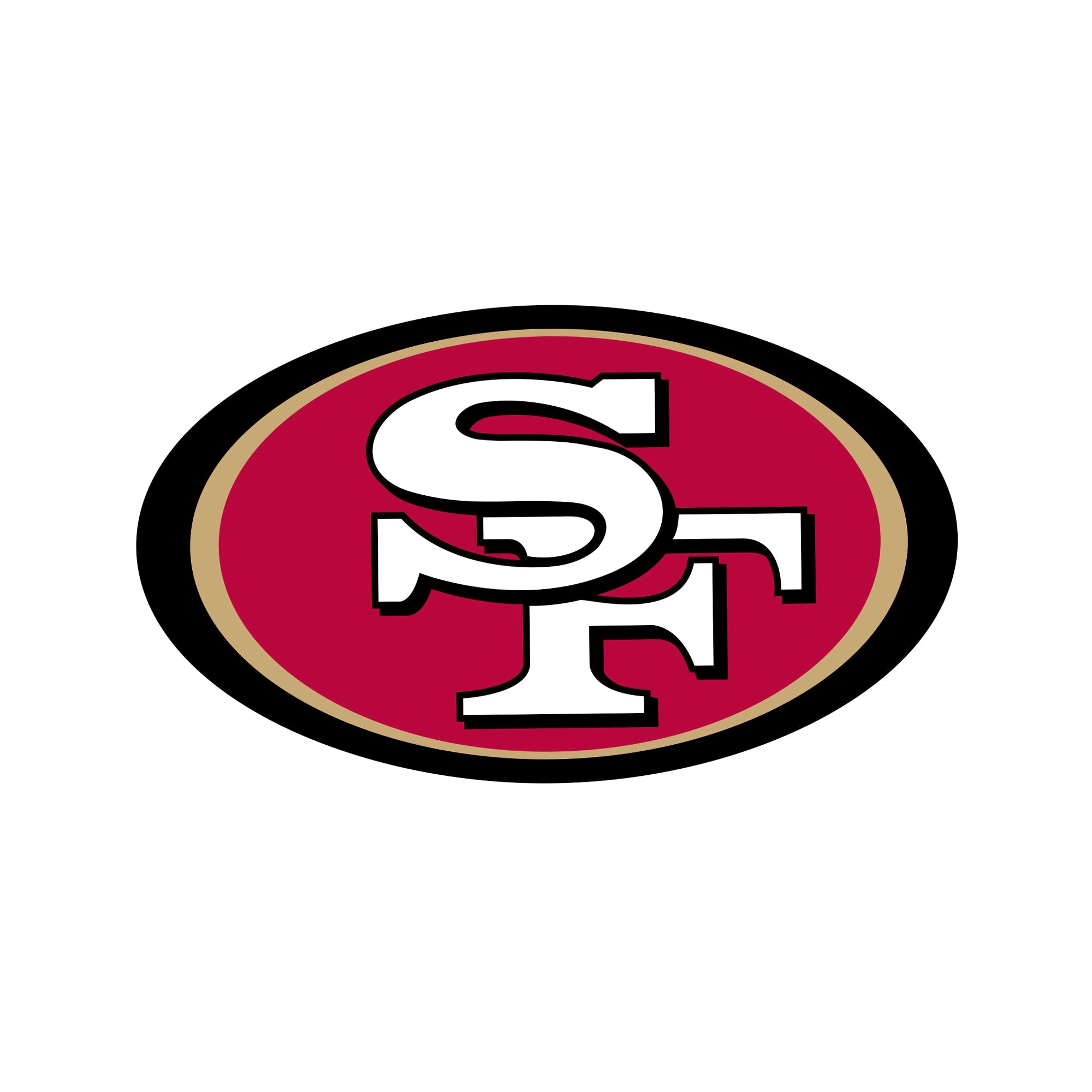 San Francisco 49ers - 5 Logo Minis (Mixed Sizes) - Official NFL - Reusable Vinyl Decals