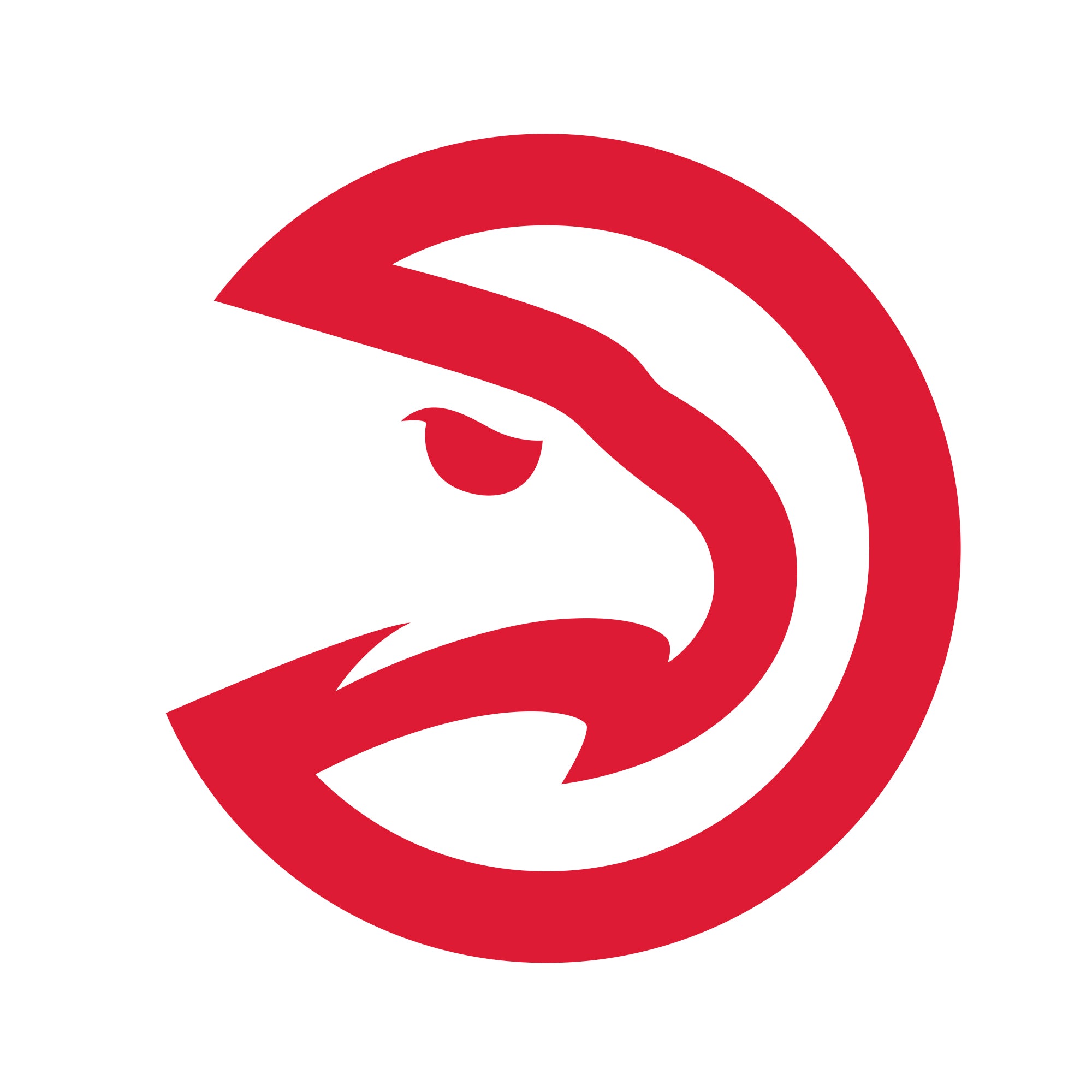 Atlanta Hawks - 5 Logo Minis (Mixed Sizes) - Official NBA - Reusable Vinyl Decals